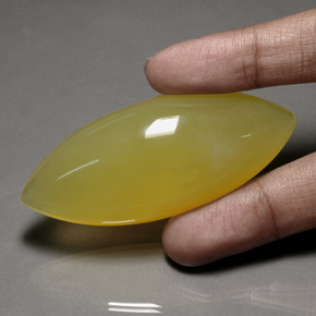 Opale de feu jaune naturelle marquise, 139,55 ct, translucide