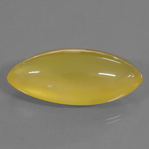 Opale de feu jaune naturelle marquise, 76,10 ct, translucide