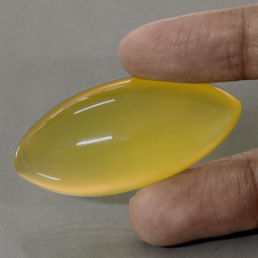 Opale de feu jaune naturelle marquise, 76,10 ct, translucide
