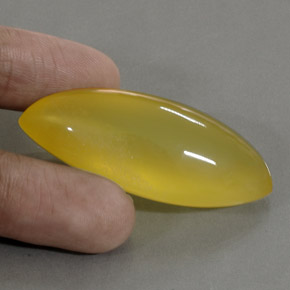 Opale de feu jaune naturelle marquise, 76,10 ct, translucide