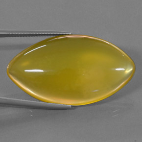 Opale de feu jaune naturelle marquise, 41,15 ct, translucide