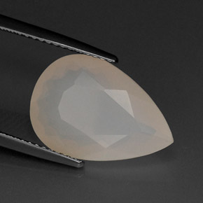 Opale de feu blanc naturelle en forme de poire, 5,85 ct, translucide