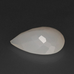 Opale de feu blanc naturelle en forme de poire, 5,85 ct, translucide