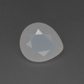 Opale de feu blanc naturelle en forme de poire, 2,81 ct, translucide