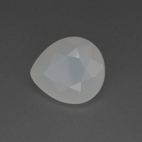 Opale de feu blanc naturelle en forme de poire, 2,81 ct, translucide