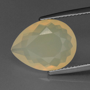 Opale de feu orange naturelle transparent, 4,68 ct, transparent / translucide