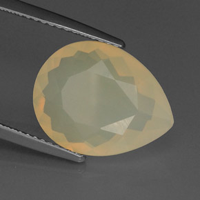 Opale de feu orange naturelle transparent, 4,68 ct, transparent / translucide