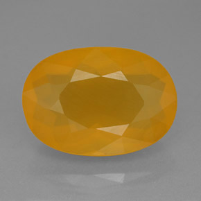 Opale de feu Jaune orange naturelle Transparent, 7.98 ct, Transparent / Translucide