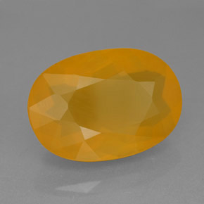 Opale de feu Jaune orange naturelle Transparent, 7.98 ct, Transparent / Translucide