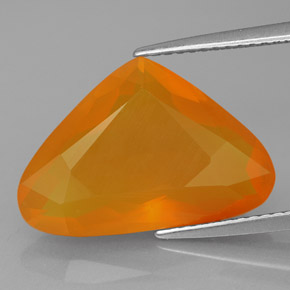 Opale de feu orange naturelle transparent, 6,06 ct, transparent / translucide