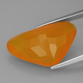 Opale de feu orange naturelle transparent, 6,06 ct, transparent / translucide