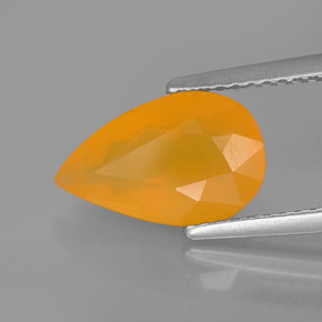 Opale de feu orange naturelle transparent, 2,20 ct, transparent / translucide