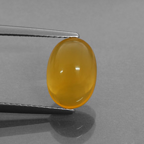 Opale de feu orange naturelle transparent, 2,62 ct, transparent / translucide