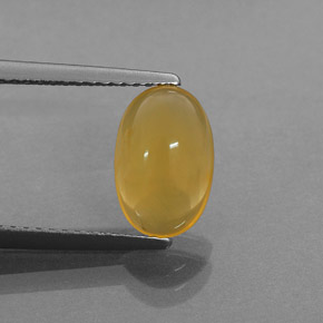 Opale de feu orange naturelle transparent, 1,54 ct, transparent / translucide