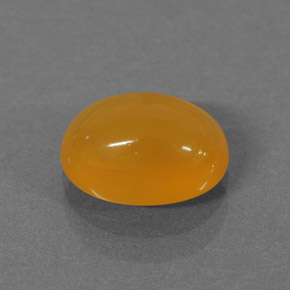 Opale de feu orange naturelle coupe ovale, 1,30 ct, translucide