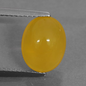 Opale de feu orange naturelle coupe ovale, 2,26 ct, translucide