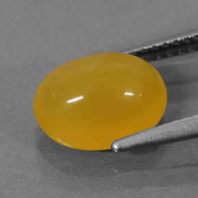 Opale de feu orange naturelle coupe ovale, 2,26 ct, translucide