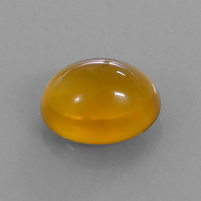 Opale de feu orange naturelle coupe ovale, 4,84 ct, translucide