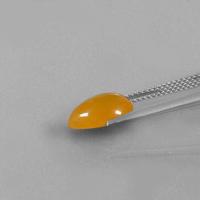 Opale de feu Jaune orange naturelle Transparent, 1.51 ct, Transparent / Translucide