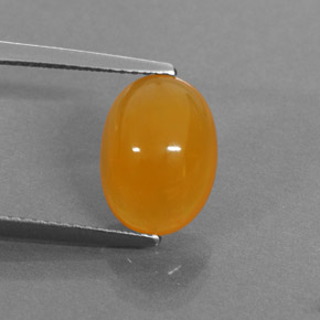 Opale de feu Jaune orange naturelle Coupe ovale, 2.58 ct, Translucide