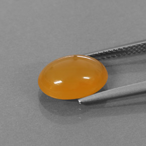 Opale de feu Jaune orange naturelle Coupe ovale, 2.58 ct, Translucide