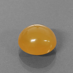 Opale de feu orange naturelle coupe ovale, 3,25 ct, translucide