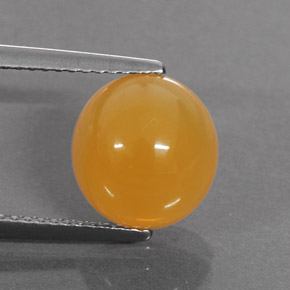 Opale de feu orange naturelle coupe ovale, 3,25 ct, translucide