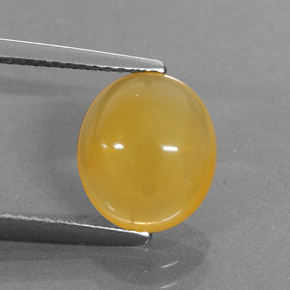 Opale de feu orange naturelle coupe ovale, 2,42 ct, translucide