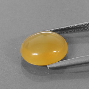 Opale de feu orange naturelle coupe ovale, 2,42 ct, translucide