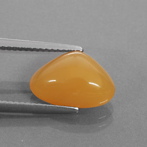 Opale de feu orange naturelle trillion, 2,86 ct, translucide