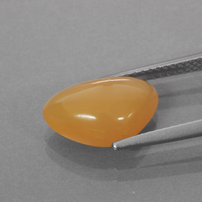 Opale de feu orange naturelle trillion, 2,86 ct, translucide