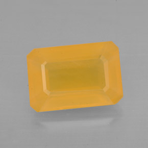 Opale de feu orange naturelle taille émeraude, 3,35 ct, translucide