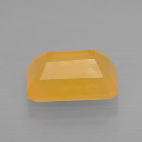 Opale de feu orange naturelle taille émeraude, 3,35 ct, translucide