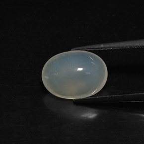 Opale de feu blanc naturelle transparent, 3,24 ct, transparent / translucide