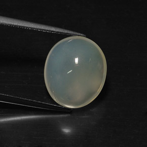 Opale de feu blanc naturelle transparent, 5,14 ct, transparent / translucide