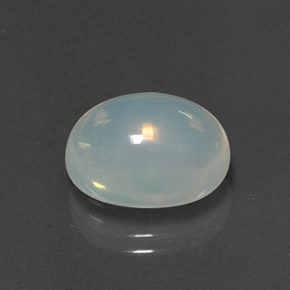 Opale de feu blanc naturelle coupe ovale, 5,60 ct, transparent