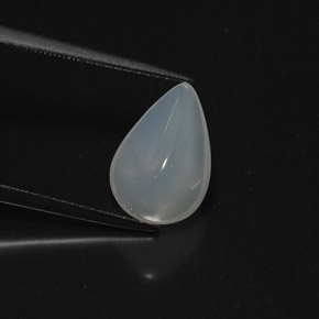 Opale de feu blanc naturelle transparent, 3,21 ct, transparent / translucide