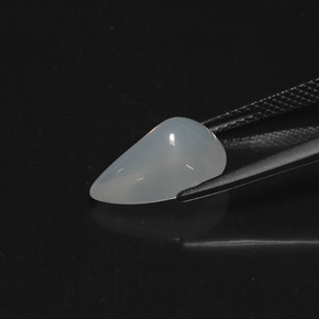 Opale de feu blanc naturelle transparent, 3,21 ct, transparent / translucide