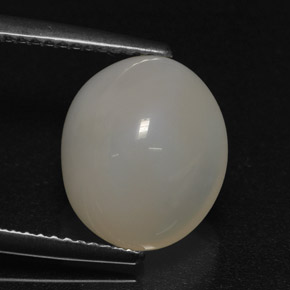 Opale de feu blanc naturelle coupe ovale, 4,41 ct, translucide