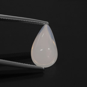 Opale de feu blanc naturelle transparent, 5,01 ct, transparent / translucide