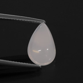 Opale de feu blanc naturelle transparent, 3,15 ct, transparent / translucide