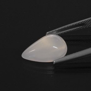 Opale de feu blanc naturelle transparent, 3,15 ct, transparent / translucide