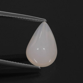 Opale de feu blanc naturelle en forme de poire, 4,13 ct, translucide
