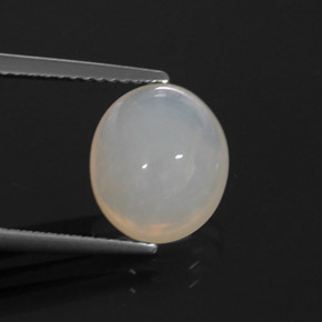 Opale de feu blanc naturelle transparent, 3,08 ct, transparent / translucide