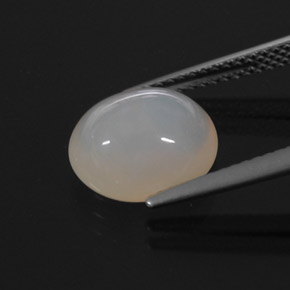 Opale de feu blanc naturelle transparent, 3,08 ct, transparent / translucide
