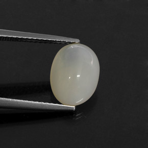 Opale de feu blanc naturelle transparent, 2,63 ct, transparent / translucide