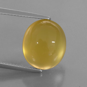 Opale de feu jaune naturelle transparent, 9,05 ct, transparent / translucide