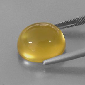 Opale de feu jaune naturelle transparent, 9,05 ct, transparent / translucide