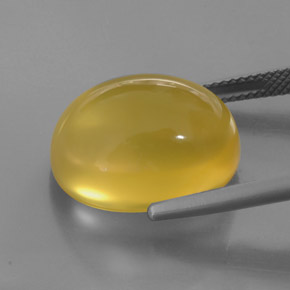 Opale de feu jaune naturelle transparent, 14,60 ct, transparent / translucide