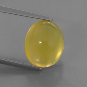 Opale de feu jaune naturelle transparent, 6,91 ct, transparent / translucide